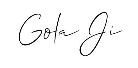 Give your name Gola Ji an exquisite flair with the Allison_Script script font. Ideal for contracts, resumes, and formal letterheads. Gola Ji signature style 2 images and pictures png