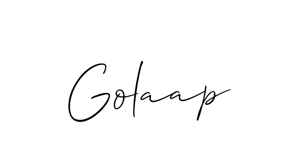Make a short Golaap signature style. Manage your documents anywhere anytime using Allison_Script. Create and add eSignatures, submit forms, share and send files easily. Golaap signature style 2 images and pictures png