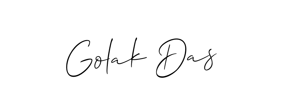 Use a signature maker to create a handwritten signature online. With this signature software, you can design (Allison_Script) your own signature for name Golak Das. Golak Das signature style 2 images and pictures png