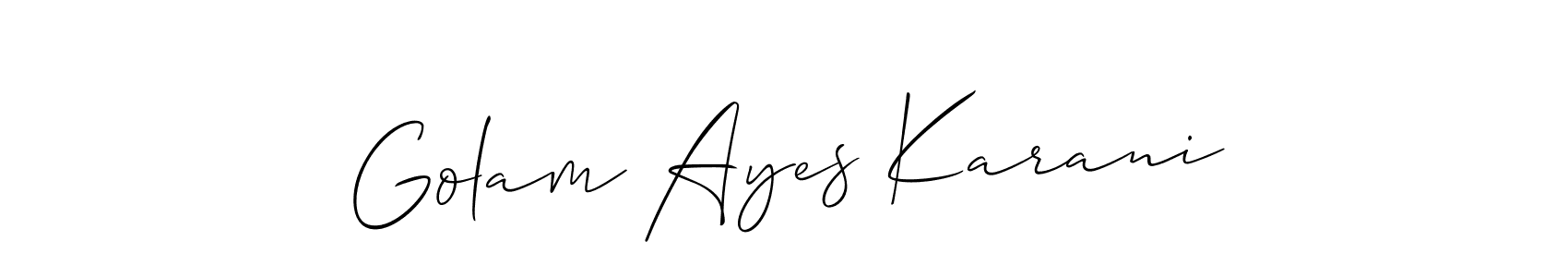 Check out images of Autograph of Golam Ayes Karani name. Actor Golam Ayes Karani Signature Style. Allison_Script is a professional sign style online. Golam Ayes Karani signature style 2 images and pictures png