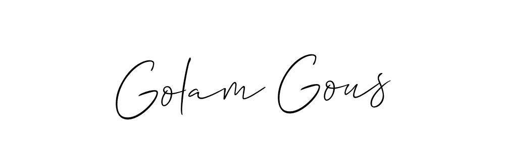 Make a beautiful signature design for name Golam Gous. With this signature (Allison_Script) style, you can create a handwritten signature for free. Golam Gous signature style 2 images and pictures png