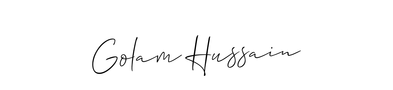 Also You can easily find your signature by using the search form. We will create Golam Hussain name handwritten signature images for you free of cost using Allison_Script sign style. Golam Hussain signature style 2 images and pictures png