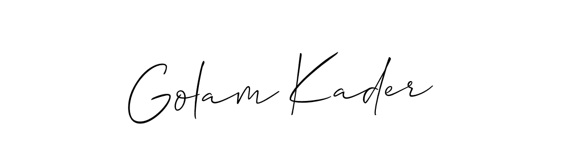 Similarly Allison_Script is the best handwritten signature design. Signature creator online .You can use it as an online autograph creator for name Golam Kader. Golam Kader signature style 2 images and pictures png