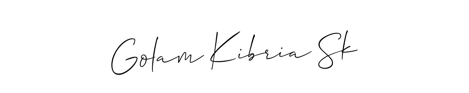 Also You can easily find your signature by using the search form. We will create Golam Kibria Sk name handwritten signature images for you free of cost using Allison_Script sign style. Golam Kibria Sk signature style 2 images and pictures png