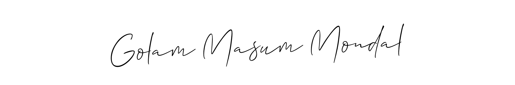 Use a signature maker to create a handwritten signature online. With this signature software, you can design (Allison_Script) your own signature for name Golam Masum Mondal. Golam Masum Mondal signature style 2 images and pictures png