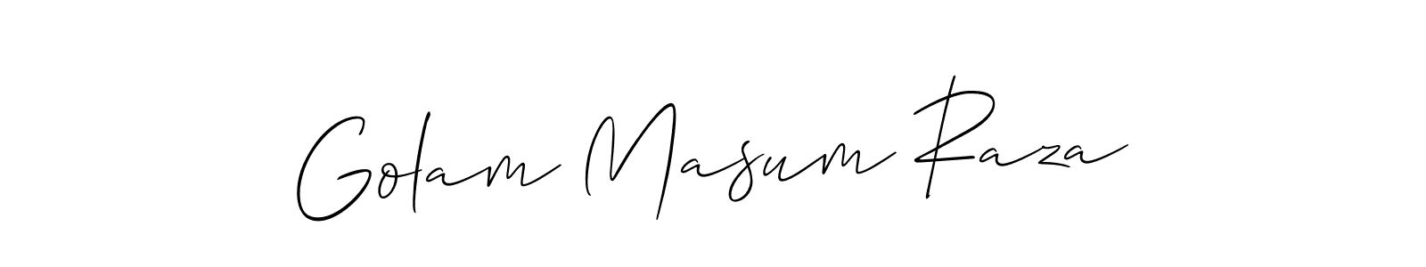 Golam Masum Raza stylish signature style. Best Handwritten Sign (Allison_Script) for my name. Handwritten Signature Collection Ideas for my name Golam Masum Raza. Golam Masum Raza signature style 2 images and pictures png