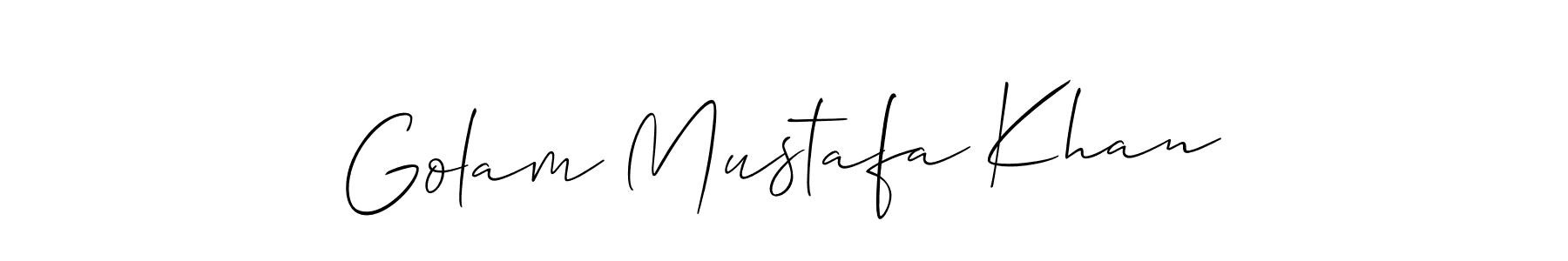 Use a signature maker to create a handwritten signature online. With this signature software, you can design (Allison_Script) your own signature for name Golam Mustafa Khan. Golam Mustafa Khan signature style 2 images and pictures png