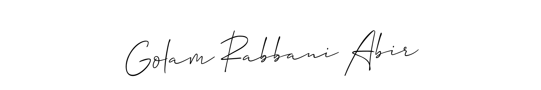 Also You can easily find your signature by using the search form. We will create Golam Rabbani Abir name handwritten signature images for you free of cost using Allison_Script sign style. Golam Rabbani Abir signature style 2 images and pictures png