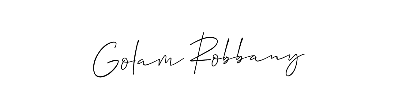 How to make Golam Robbany signature? Allison_Script is a professional autograph style. Create handwritten signature for Golam Robbany name. Golam Robbany signature style 2 images and pictures png