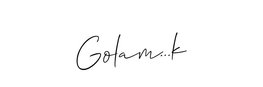 Also we have Golam...k name is the best signature style. Create professional handwritten signature collection using Allison_Script autograph style. Golam...k signature style 2 images and pictures png