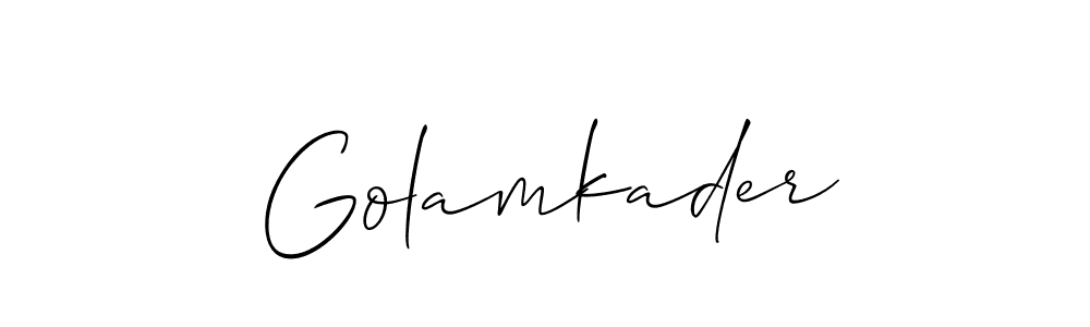 How to make Golamkader signature? Allison_Script is a professional autograph style. Create handwritten signature for Golamkader name. Golamkader signature style 2 images and pictures png
