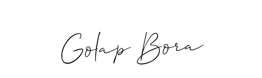 The best way (Allison_Script) to make a short signature is to pick only two or three words in your name. The name Golap Bora include a total of six letters. For converting this name. Golap Bora signature style 2 images and pictures png