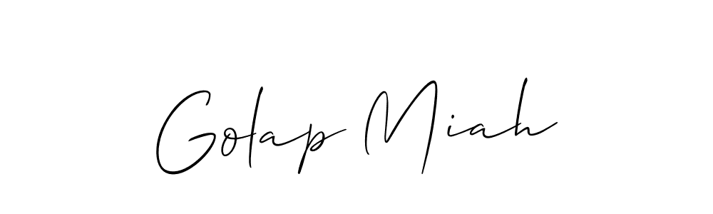 How to Draw Golap Miah signature style? Allison_Script is a latest design signature styles for name Golap Miah. Golap Miah signature style 2 images and pictures png