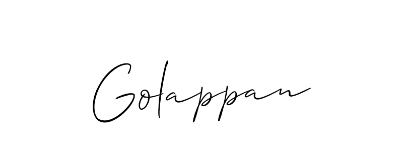 Also we have Golappan name is the best signature style. Create professional handwritten signature collection using Allison_Script autograph style. Golappan signature style 2 images and pictures png