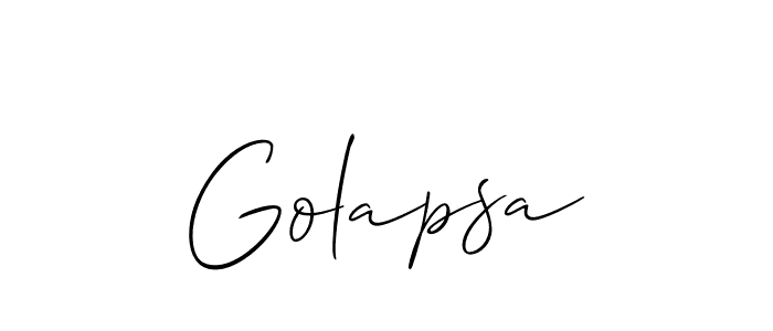 How to make Golapsa signature? Allison_Script is a professional autograph style. Create handwritten signature for Golapsa name. Golapsa signature style 2 images and pictures png