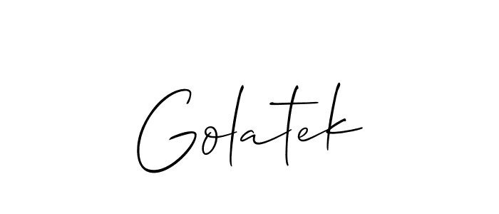 Similarly Allison_Script is the best handwritten signature design. Signature creator online .You can use it as an online autograph creator for name Golatek. Golatek signature style 2 images and pictures png