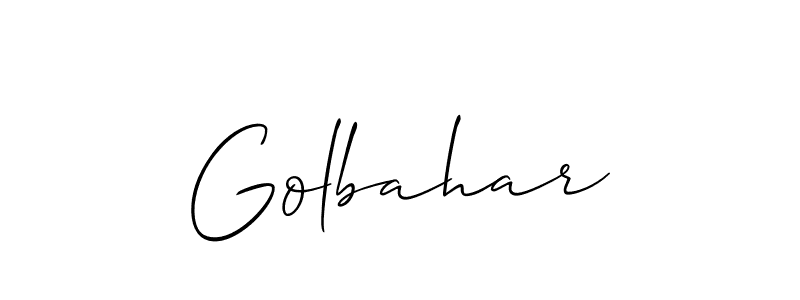 You can use this online signature creator to create a handwritten signature for the name Golbahar. This is the best online autograph maker. Golbahar signature style 2 images and pictures png