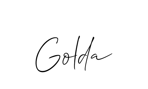 You should practise on your own different ways (Allison_Script) to write your name (Golda) in signature. don't let someone else do it for you. Golda signature style 2 images and pictures png