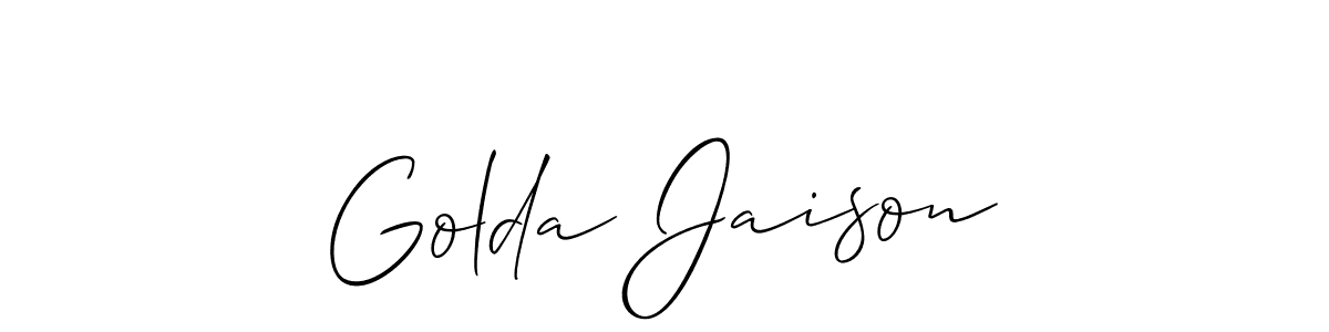 Make a beautiful signature design for name Golda Jaison. With this signature (Allison_Script) style, you can create a handwritten signature for free. Golda Jaison signature style 2 images and pictures png