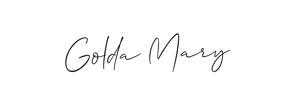 Design your own signature with our free online signature maker. With this signature software, you can create a handwritten (Allison_Script) signature for name Golda Mary. Golda Mary signature style 2 images and pictures png