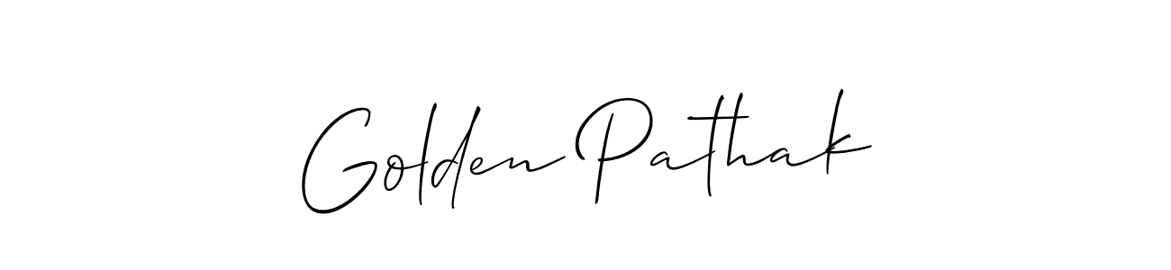 The best way (Allison_Script) to make a short signature is to pick only two or three words in your name. The name Golden Pathak include a total of six letters. For converting this name. Golden Pathak signature style 2 images and pictures png