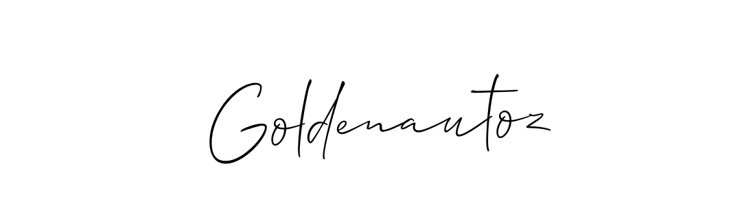 How to make Goldenautoz signature? Allison_Script is a professional autograph style. Create handwritten signature for Goldenautoz name. Goldenautoz signature style 2 images and pictures png
