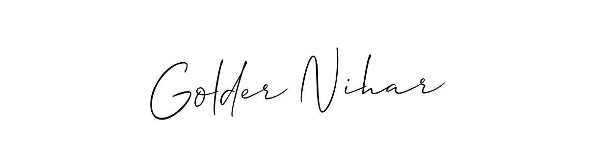 Best and Professional Signature Style for Golder Nihar. Allison_Script Best Signature Style Collection. Golder Nihar signature style 2 images and pictures png