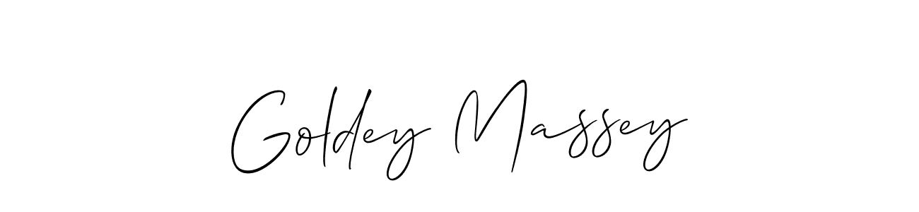 Check out images of Autograph of Goldey Massey name. Actor Goldey Massey Signature Style. Allison_Script is a professional sign style online. Goldey Massey signature style 2 images and pictures png