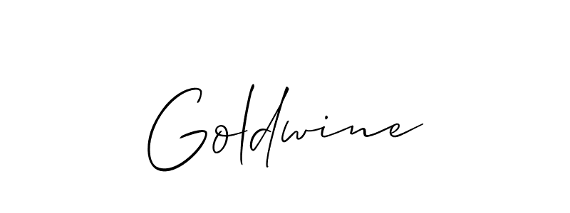 Design your own signature with our free online signature maker. With this signature software, you can create a handwritten (Allison_Script) signature for name Goldwine. Goldwine signature style 2 images and pictures png