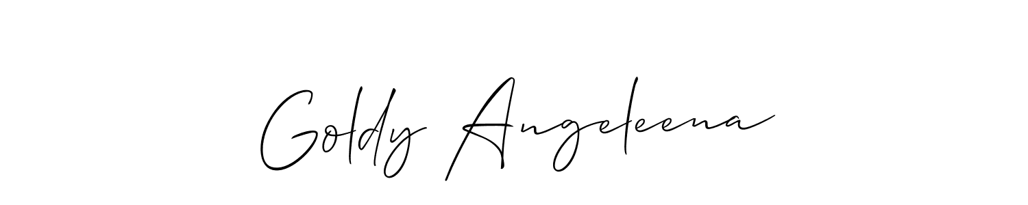 Design your own signature with our free online signature maker. With this signature software, you can create a handwritten (Allison_Script) signature for name Goldy Angeleena. Goldy Angeleena signature style 2 images and pictures png