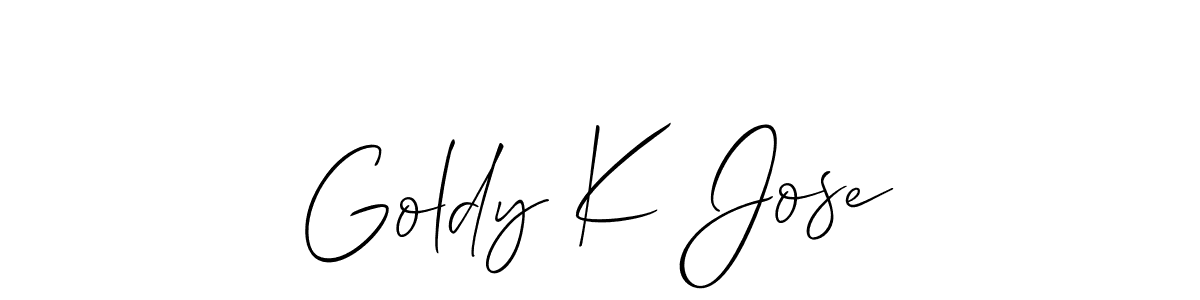 Here are the top 10 professional signature styles for the name Goldy K Jose. These are the best autograph styles you can use for your name. Goldy K Jose signature style 2 images and pictures png