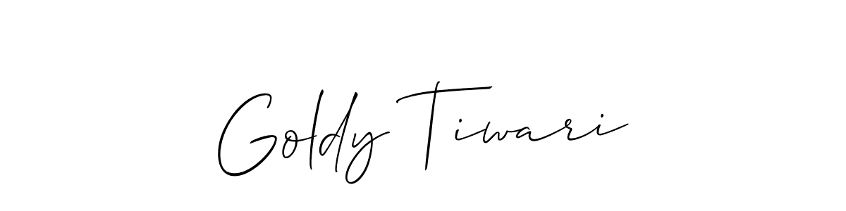 Make a short Goldy Tiwari signature style. Manage your documents anywhere anytime using Allison_Script. Create and add eSignatures, submit forms, share and send files easily. Goldy Tiwari signature style 2 images and pictures png