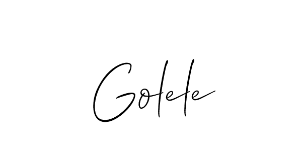 Allison_Script is a professional signature style that is perfect for those who want to add a touch of class to their signature. It is also a great choice for those who want to make their signature more unique. Get Golele name to fancy signature for free. Golele signature style 2 images and pictures png