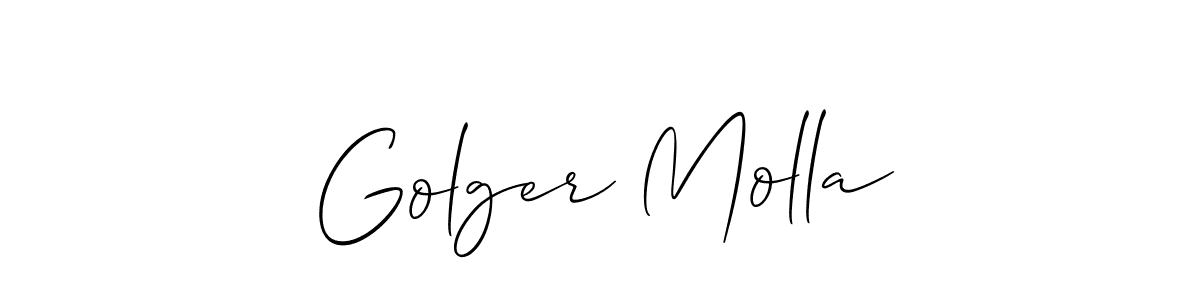 Design your own signature with our free online signature maker. With this signature software, you can create a handwritten (Allison_Script) signature for name Golger Molla. Golger Molla signature style 2 images and pictures png