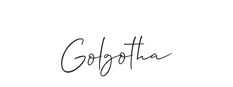 Also we have Golgotha name is the best signature style. Create professional handwritten signature collection using Allison_Script autograph style. Golgotha signature style 2 images and pictures png