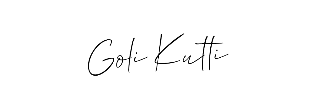 How to make Goli Kutti name signature. Use Allison_Script style for creating short signs online. This is the latest handwritten sign. Goli Kutti signature style 2 images and pictures png