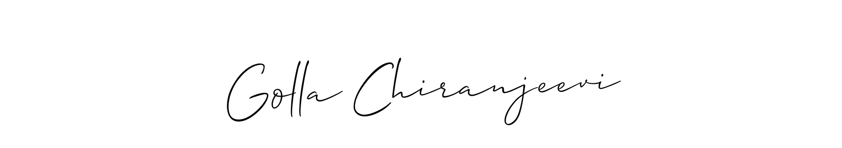 Create a beautiful signature design for name Golla Chiranjeevi. With this signature (Allison_Script) fonts, you can make a handwritten signature for free. Golla Chiranjeevi signature style 2 images and pictures png