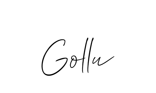 Create a beautiful signature design for name Gollu. With this signature (Allison_Script) fonts, you can make a handwritten signature for free. Gollu signature style 2 images and pictures png
