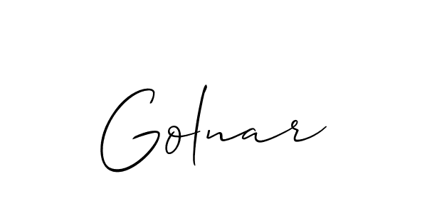 Similarly Allison_Script is the best handwritten signature design. Signature creator online .You can use it as an online autograph creator for name Golnar. Golnar signature style 2 images and pictures png