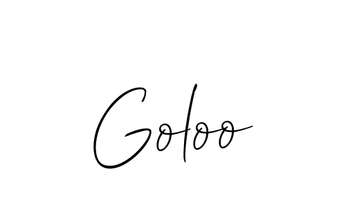 Use a signature maker to create a handwritten signature online. With this signature software, you can design (Allison_Script) your own signature for name Goloo. Goloo signature style 2 images and pictures png