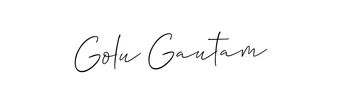 You should practise on your own different ways (Allison_Script) to write your name (Golu Gautam) in signature. don't let someone else do it for you. Golu Gautam signature style 2 images and pictures png