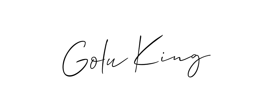 Best and Professional Signature Style for Golu King. Allison_Script Best Signature Style Collection. Golu King signature style 2 images and pictures png