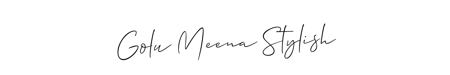 Make a beautiful signature design for name Golu Meena Stylish. Use this online signature maker to create a handwritten signature for free. Golu Meena Stylish signature style 2 images and pictures png