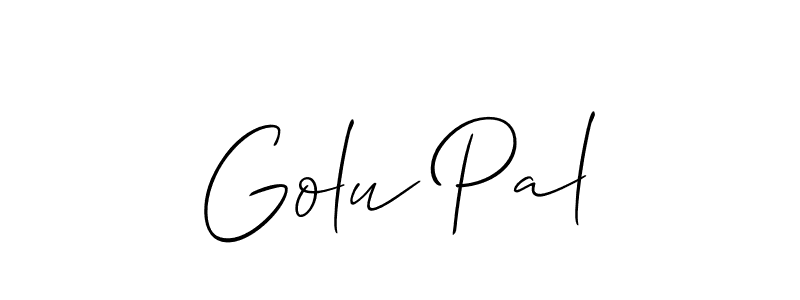 Make a beautiful signature design for name Golu Pal. With this signature (Allison_Script) style, you can create a handwritten signature for free. Golu Pal signature style 2 images and pictures png