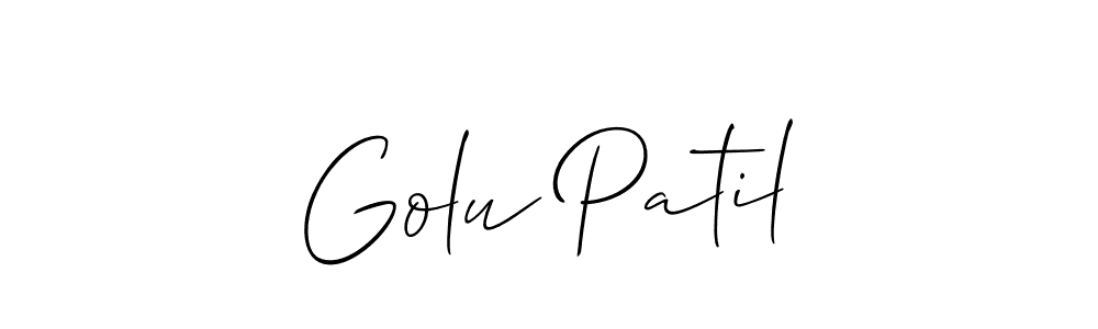 Similarly Allison_Script is the best handwritten signature design. Signature creator online .You can use it as an online autograph creator for name Golu Patil. Golu Patil signature style 2 images and pictures png