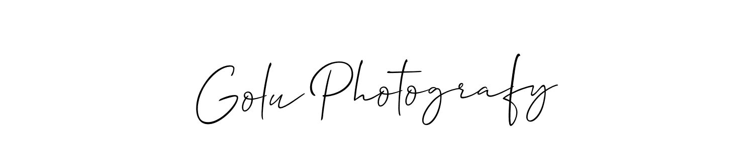 Golu Photografy stylish signature style. Best Handwritten Sign (Allison_Script) for my name. Handwritten Signature Collection Ideas for my name Golu Photografy. Golu Photografy signature style 2 images and pictures png
