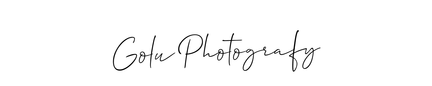 Golu Photografy stylish signature style. Best Handwritten Sign (Allison_Script) for my name. Handwritten Signature Collection Ideas for my name Golu Photografy. Golu Photografy signature style 2 images and pictures png