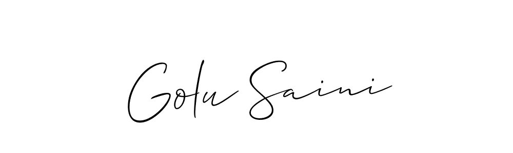 Here are the top 10 professional signature styles for the name Golu Saini. These are the best autograph styles you can use for your name. Golu Saini signature style 2 images and pictures png