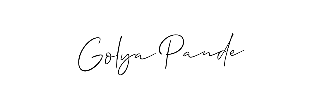 Once you've used our free online signature maker to create your best signature Allison_Script style, it's time to enjoy all of the benefits that Golya Pande name signing documents. Golya Pande signature style 2 images and pictures png