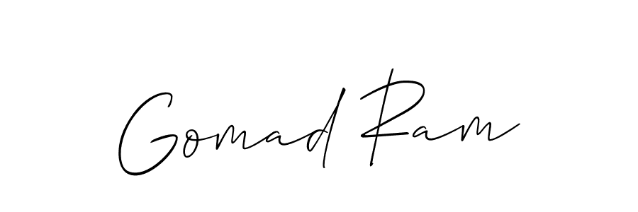 Design your own signature with our free online signature maker. With this signature software, you can create a handwritten (Allison_Script) signature for name Gomad Ram. Gomad Ram signature style 2 images and pictures png